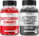 Tart Cherry (90 Gummi) Uric Acid Level Unterstützung Leistungsstarkes Antioxidans mit Celery Seed and Activated Charcoal (60 Gummis) Gesundes Detox & Cleanse - Formuliert aus Organic Coconut Shells - USA Made