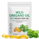 Huile d'Origan avec huile de graines noires, 6000mg Origan Capsules d'huile biologique, de capsules supplémentaires d'Origan, antioxydants naturels, non-OGM, sans gluten, 120 Softgels