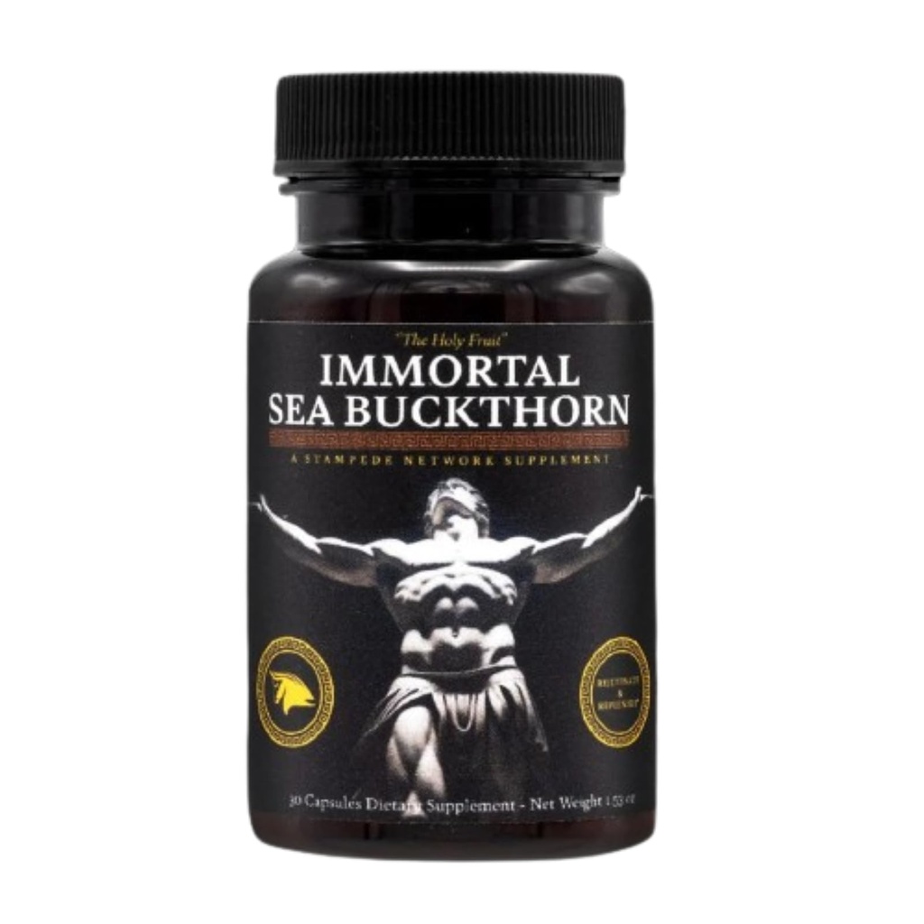 Capsules de Buckthorn de mer immortal – Puissance antique, Vitalité moderne pour les hommes et les femmes avec Oméga 3, 6, 7, 9 et Antioxydants pour la peau radiante, l'énergie et le soutien immunitaire.