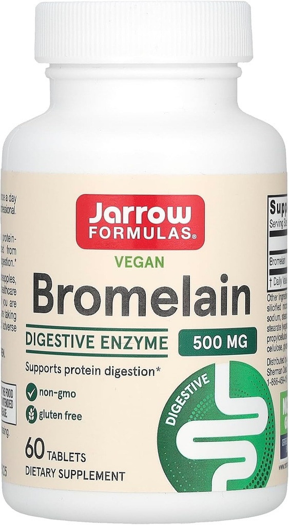 Jarrow Formulas® Bromelain Tabletten, 500 mg Nahrungsergänzungsmittel für Proteindigestion, 60 Tabletten, 60 Tage Versorgung
