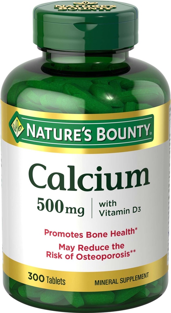 Natur Bounty Calcium Plus 400 IU Vitamin D3, Immununterstützung & Knochengesundheit, 300 Tabletten