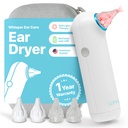 Séchoir d'oreille + Cas , USA , Garantie 1 an , Aide au séchage de l'eau d'oreille rechargeable avec la thérapie de lumière rouge livre de l'air chaud doux à l'oreille pour combattre les infections d'oreilles des plongeurs annoyants comme un détachant de liquide d'oreille