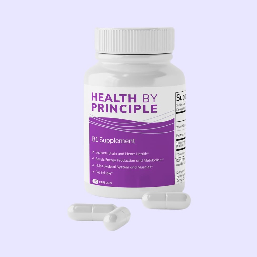 B1 Supplement (TTFD) – Energieproduktion, Kognitive Gesundheit, Verdauungsunterstützung – 100 Kapseln