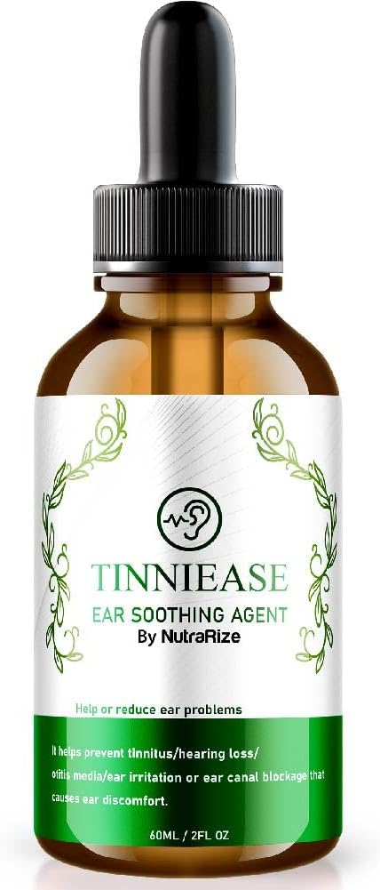 NutraRize TinniEase Ohr Tropfen, Pro Hearing Support Formel, All Natural Ear Liquid Supplement, Dropper für Ringen Ohren, Maximale Stärke für Ohr Gesundheit, Bewertungen (30 Portionen)
