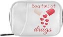 Pill Organizer Pill with Hearts Pill Box 7 Day Pill Case Bag Travel Pill Organizer Bag with Zipper Portable Weekly Case Compact Size for Vitamin Supplement Holder