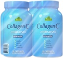 CollagenC Hydrolysat - Collagen Capsules 4 Pack mit Biotin & Vitamin C - 60 Kapseln pro Flasche für Haut, Haar, Nägel, Immun & Gelenkunterstützung - 4 Pack