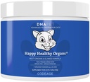 Happy Healthy Organs & Glands Supplement für Katzen, Freeze-Dried Raw Bovine Liver Grass-Fed Bone Marrow Heart Kidney Pancreas, Bovine Thymus Iron Multi Organ Powder, Joints Cat Vitamins 1.48 Unze