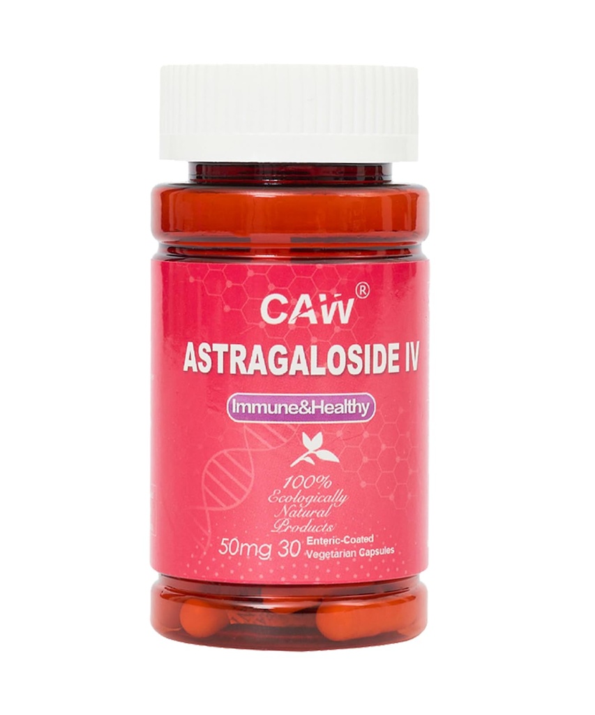 CAW Max Absorption Astragaloside IV 98% 50mg 30 Capsules: Soutien immunitaire: Supplément anti-âge: 50mg 30 Capsules végétariennes entériques 1 Bouteille