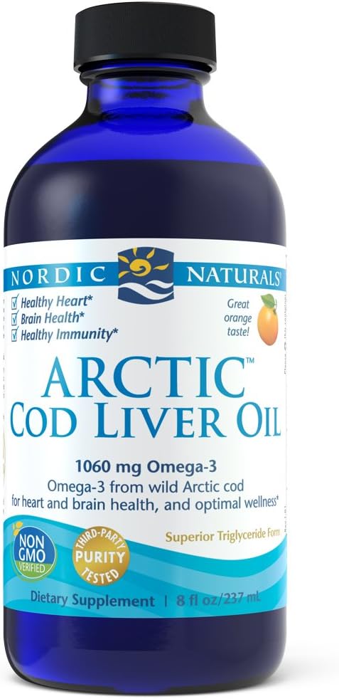 Nordic Naturals - CLO arctique, santé du coeur et du cerveau, et bien-être optimal, Orange8 Fl Oz (paquet de 1)