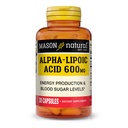 MASON Acide alpha lipoïque naturel 600mg par portion, supplément ALA sans gluten, 30 gélules