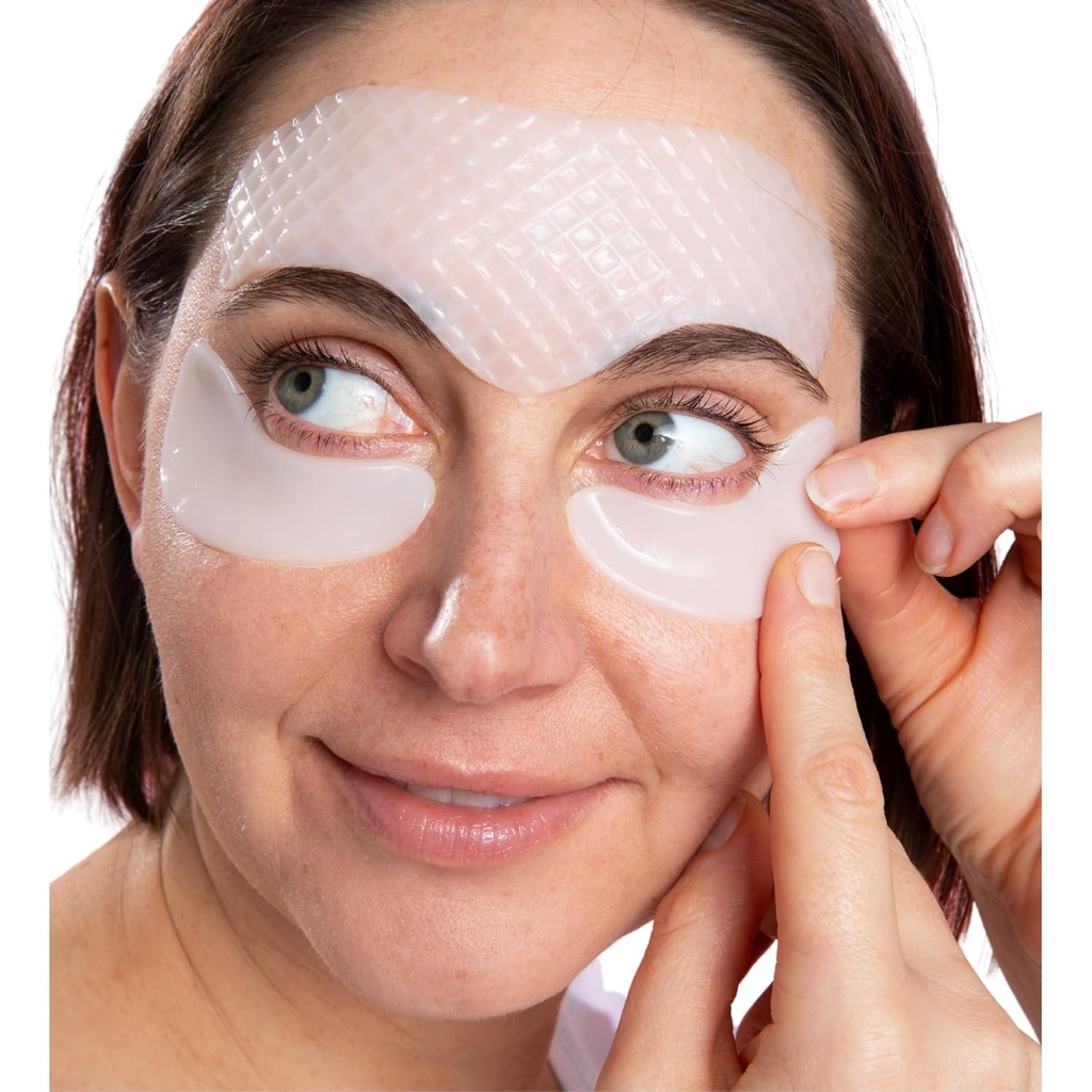 JJ&G's Forehead & Under Eye Patches Bundle , Brighten, and Hydrates Skin , Diminishes Dark Circles , et rides Overnight , fait avec collagène , glycérine et vitamine C , 12 paires et 12 Patches