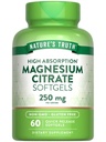 Nature's Truth Magnesium Citrate Softgels | 250mg | 60 Count | Hohe Absorption | Non-GMO & Gluten kostenlose Ergänzung