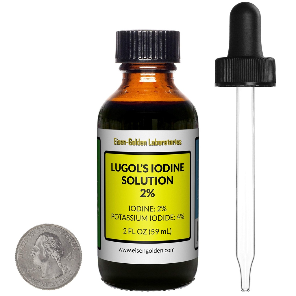 Lugol's Iodine / 2% Lösung / 2 Oz in einer Amberglasflasche/Free Dropper