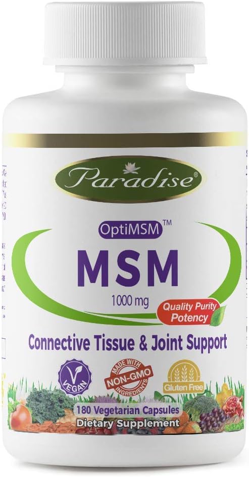 Paradise MSM. 100% OPTIMSM Original Weltweit patentiertes Ingredient. - 100% natürlich extrahiert - keine Harsh Chemicals oder Lösungsmittel - 100% American Made!