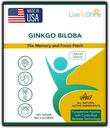 Live To Shine Ginkgo Biloba Patch - 30 Gingko Transdermal Patches - One Month Supply für Damen und Herren - USA Made