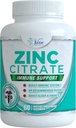 Zink Citrate 30mg Ergänzung - Immununterstützung für Erwachsene Kinder sichere Immunergänzungsmittel Vitamin Alternative zu Lozenge Flüssigkeit und Kautabletten