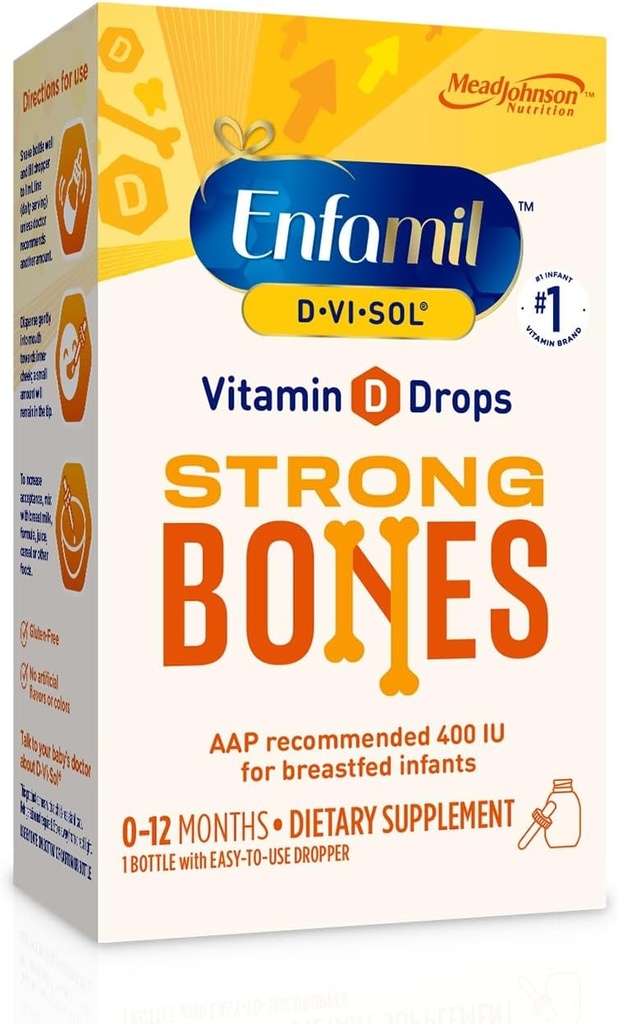 Enfamil D-Vi-Sol Vitamin D Supplement Tropfen 50 mL (Packs von 2)