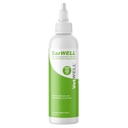 Nettoyeur d'oreille VetWELL pour chiens et chats - Rincement otique pour infections et contrôle des infections et de l'odorat chez les animaux de compagnie - 8 oz (Cucumber Melon)