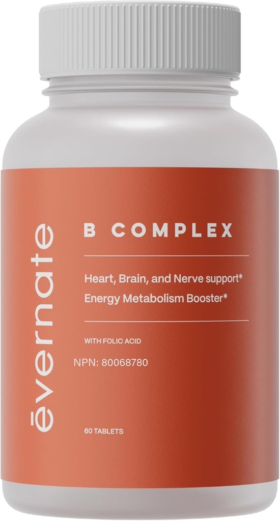 B Complex | Umfassende Formel für Vitamin B Vorteile | Vitamine B1, B2, B3, B5, B6, B12, Biotin, Folsäure, Cholin, & Inositol | Non GMO, Gluten Free | 60 Tabletten