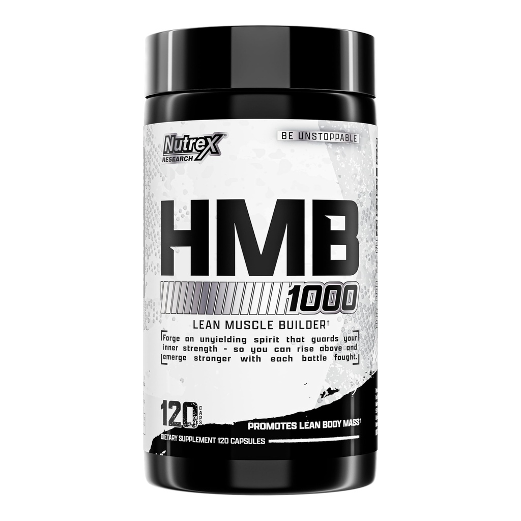 Nutrex Forschung HMB 1000 MG | Unterstützt Muskelrückgewinnung, Reduzieren Skelettmuskelschädigung, Erhöhte Stärke, Verhindern Muskelverluste | 120 Kapseln