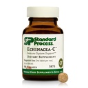 Processus standard Echinacea-C - Supplément pour le support du système immunitaire - Offre une dose quotidienne de vitamine C - Sans gluten, sans lait et sans soie - 90 comprimés (90 portions)