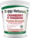 Cranberry D-Mannose pour chiens et chats Soutien de l'infection urinaire de piège prévient et élimine UTI, Soutien de l'infection par Bladder Rein 11,4 oz (Double Strength Soft Chew, 120 Soft Chew)