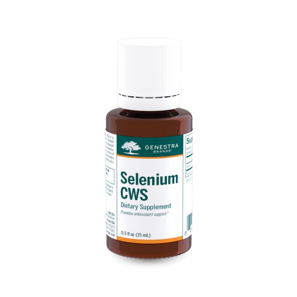 Genestra Brands Sélénium CWS (en anglais seulement) Le soutien aux nutriments antioxydants aide à protéger contre le stress oxydatif 0,5 fl. oz.