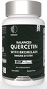 500mg Quercetin mit Bromelain Capsules: Respiratory Support Non-GMO | Gluten Free | Unterstützt Gesamtgesundheit und Wohlbefinden (60 Kapseln)