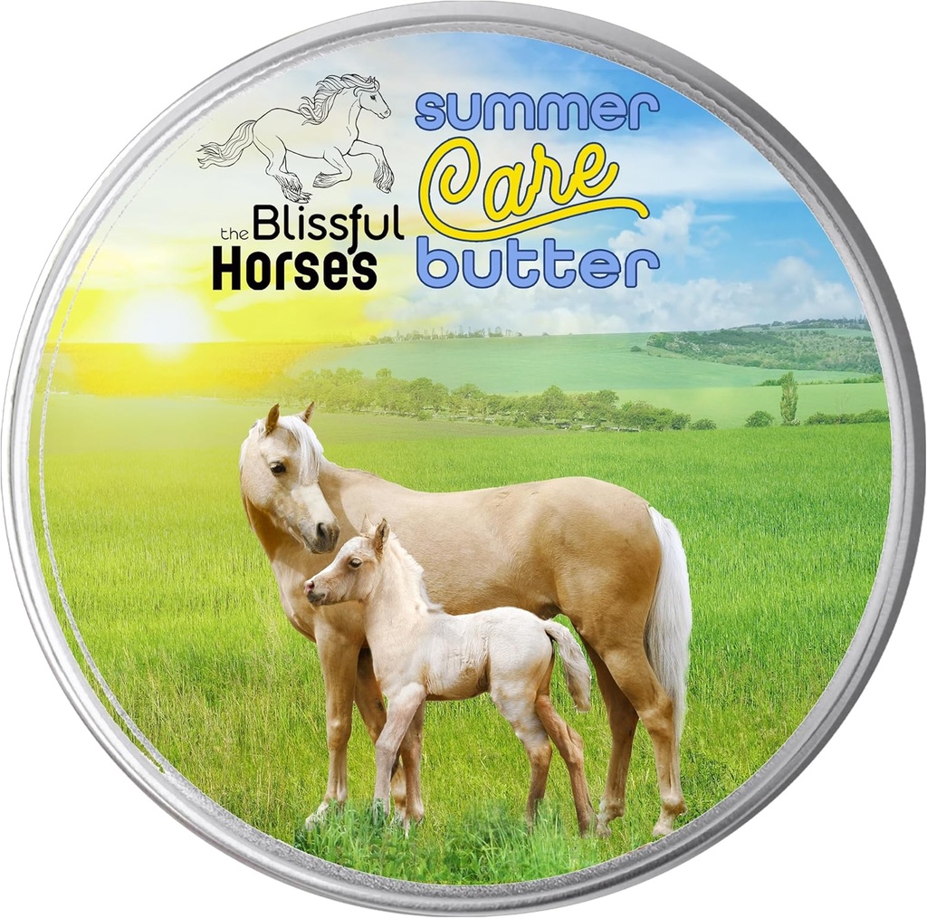 Die Blissful Horses Summer Care Sun Butter, Gentle Horse Sunscreen, Easy-to-Apply Equine Sunblock Lösung, Must-Have Horse Essentials for All Day Sun Protection, 8 oz.