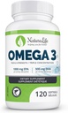 Triple Strength Omega 3 Fischöl Kapseln | High EPA & DHA | 1000mg | 100% natürliche essentielle Fettsäuren