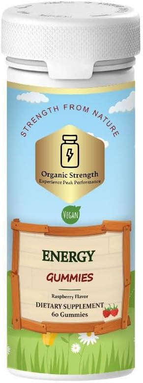 Vegan Energy Gummies: Zünden Sie Ihren Tag mit natürlicher Vitalität mit 100mcg Vitamin B12 (60 Count)