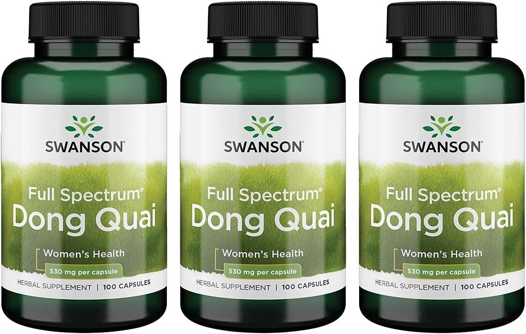 Swanson Dong Quai 530 Milligramme 100 Kapseln 3 Pack