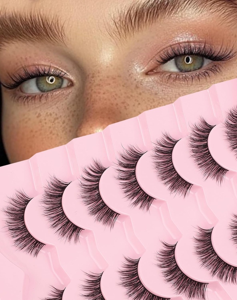 Natürliche Lashes Mink natürliche Wimpern Falsche Wimpern Natürliche Look Falsche Lashes Wispy Eye Lashes Cat Wimpern Fake Lashes KD01