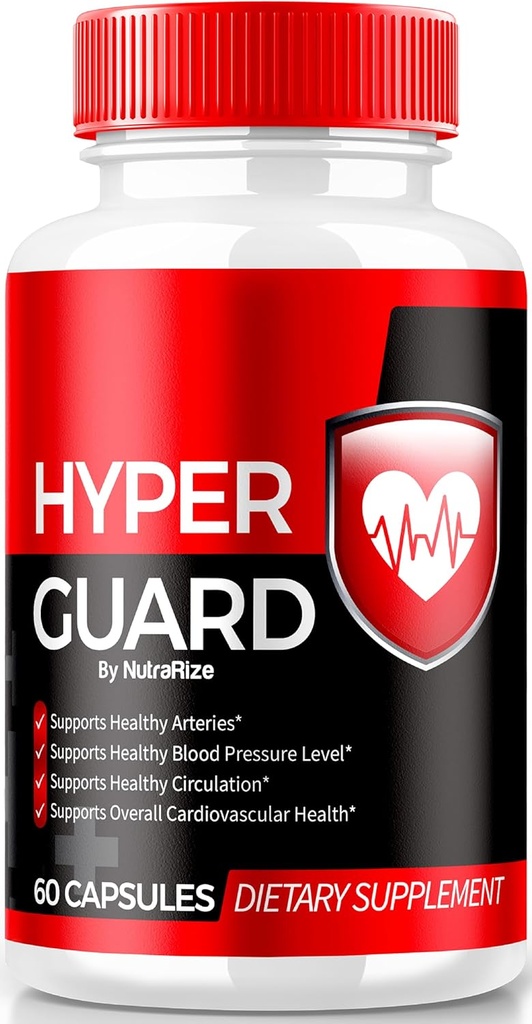 NutraRize Hyper Guard Capsules, All Natural HyperGuard Blood Vessel Cleaner, Premium Formula to Support Overall Health and Wellness, Official Hyper Guards Review (60 Capsules)
