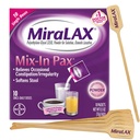 MiraLAX Relief Laxative Relief Constipation Relief Poudre, Adoucisseur de tabouret avec PEG 3350, Pas d'effets secondaires Harsh, Pax à dose unique avec mélange de stirrers, Pack de voyage, 10 doses