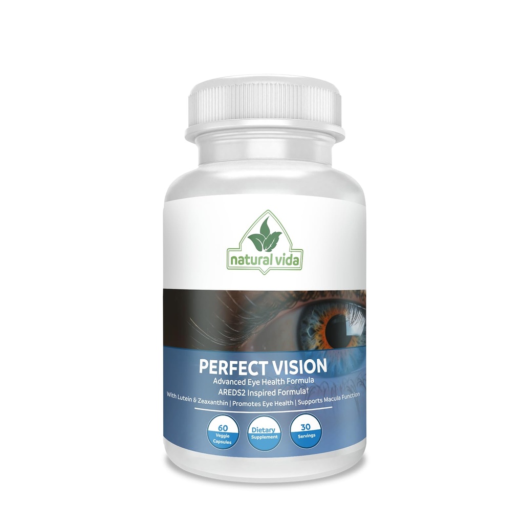 Perfect Vision AREDS2 Inspirierte Formel - Enhance Vision Supplement - Lutein Zeaxanthin Vision Complex (60 Augenkapseln)