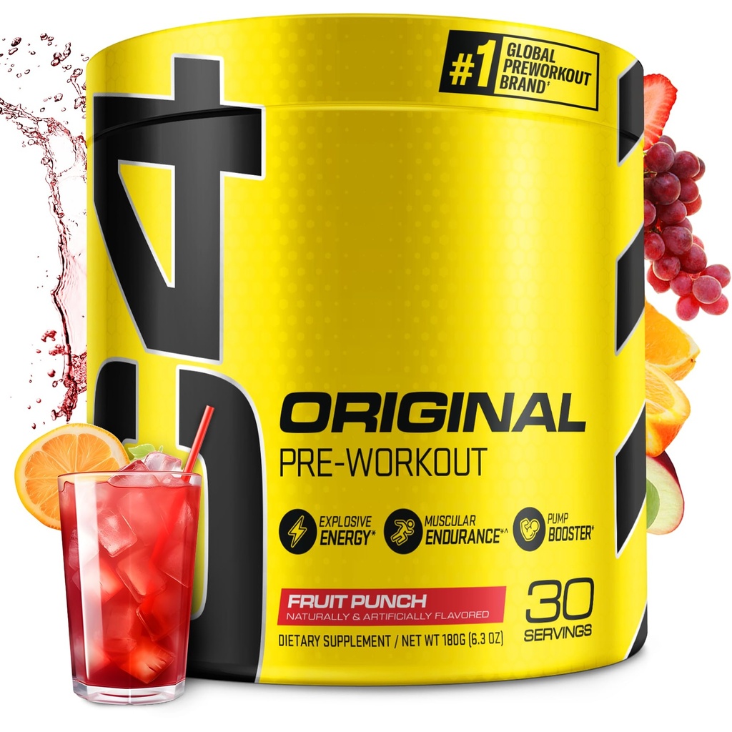 Cellucor C4 Pre Workout original Poudre de fruits Punch de la vitamine C pour le soutien immunitaire