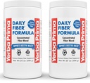 Yerba Prima Daily Fiber Formula - 20 oz Powder (Pack von 2) - Unflavored, Konzentrat Mischung aus löslich/unlöslich, Psyllium Seed Husks, Acacia Gum, Apple Fiber Supplement - Regularity Colon Cleanser