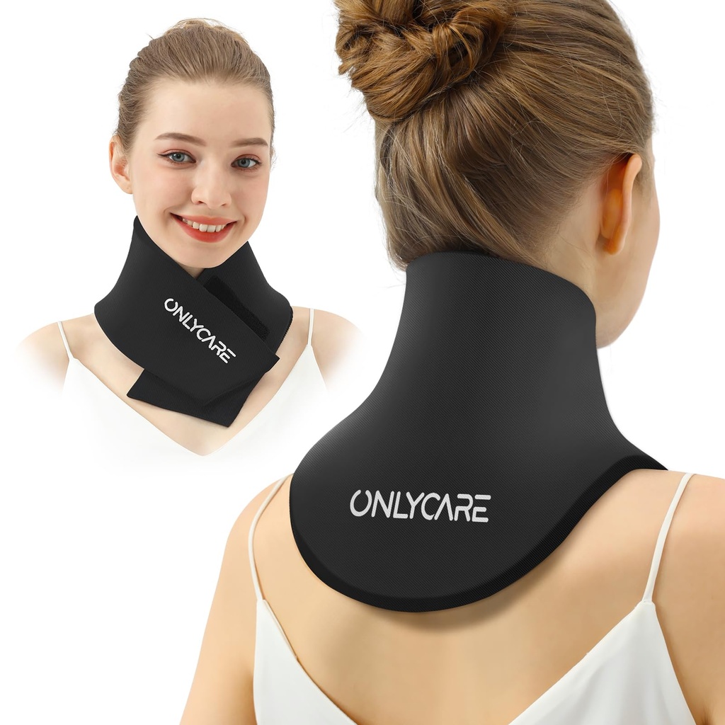ONLYCARE Neck Ice Pack Wrap Gel - Aufgerüstete Ice Packs für Neck Wiederverwendbar, Heiße und kalte Kompress, Relief von Schmerz, Schwellung, Verstauchungen, Bürodruck