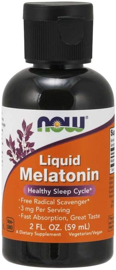 Jetzt Foods Liquid Melatonin, 2 Fl Oz, Pack of 2 (Packaging May Vary)
