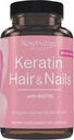 Reserve Keratin Hair Booster mit Biotin - Keratin Ergänzung mit Biotin & Resveratrol - Unterstützt Haarwachstum & Nail Gesundheit - 60 Kapseln