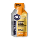 GU Energy Roctane Ultra Endurance Energy Gel, végétalien, sans gluten, sans casher et sans laiterie nutrition sportive pour la course, le vélo, la randonnée ou le ski, Vanilla Orange (24 paquets)