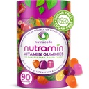 NUTRAMIN Daily Vegan Keto Multivitamin Gummie Non-GMO Natürliches Vitamin C, D + Zink für Immunität, Pflanzenbasiert, Zuckerfrei, Nüssefrei, Glutenfrei, Biotin, Vitamin A, B, B6, B12 & More 90 Count, 45 Tage