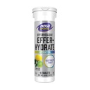 NOW Foods Sports Nutrition, Effervescent Effer-Hydrate, Elektrolyt Supplement, Recovery*, Lemon Lime, 10 Tablets