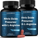 L-Arginin 3000mg Nitric Oxid Ergänzung für Männer und Frauen – Non-GMO Vegan Kapseln mit Rübenwurzel für Zirkulation, Ausdauer, Energie, Stamina, Leistung und Workout Unterstützung – 90 Caps