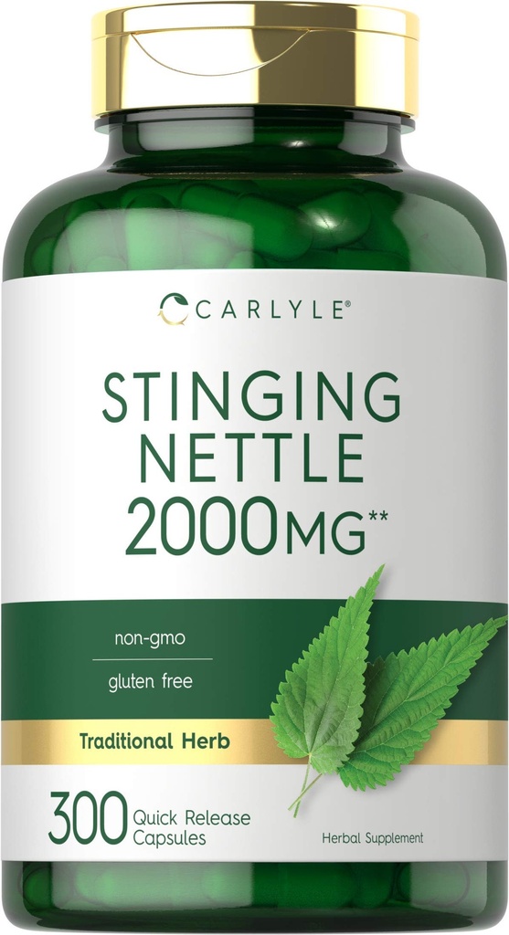 Carlyle Stinging Nettle Blatt Extrakt 2000mg | 300 Kapseln | Non-GMO & Gluten Kostenlose Ergänzung
