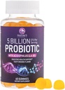 Probiotic Gummies 5 Billion CFU - Tägliche Probiotische Gummy-Ergänzung für Frauen, Männer & Teens - Natürliche Verdauungs-Gesundheit, “Good” Gut & Immununterstützung mit 6 Pro Biotic Strains - Orange Flavor - 60 Count