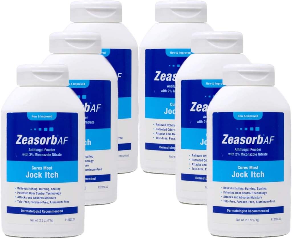 Zeasorb Antifungal Behandlung Pulver, Jock Itch - 2,5 oz, Packung von 6