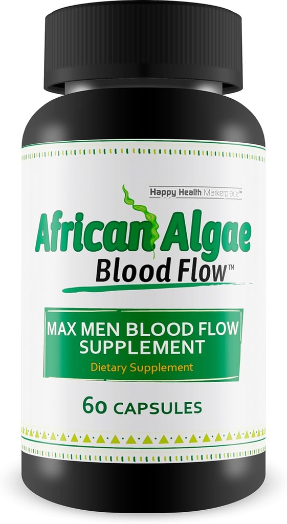 African Algae Blood Flow - Unsere beste Zirkulationsergänzung - Bessere Blutflusszirkulationsergänzungsmittel - Körperzirkulationsunterstützung - Max Men Blutfluss Ergänzung Pillen - Fortgeschrittene Blutflusskapseln