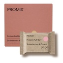 ProMix Nutrition Whey Protein Isolate Puff Bar, Low Carb Gesunde Snack mit Eiweiß - Gras Fed, Glutenfrei, Low Sugar, Soy Free (Strawberries & Cream) - 12 Bars